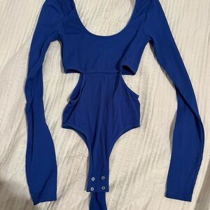 Garage Blue Long Sleeve Bodysuit